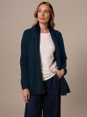 Cardigan mit Schalkragen aus Lammwolle