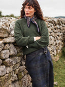 British Wool Gansey Stitch Crew Neck Jumper