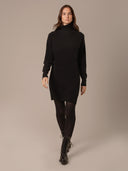 Supersoftes Rollkragenkleid bis zum Knie