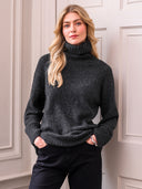 Rollkragenpullover aus recyceltem Merino-Kaschmir