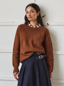 Gansey-Pullover mit Rundhalsausschnitt