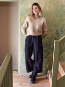 Alpaca Blend Funnel Neck Jumper