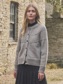 Lofty Textured Yoke Cardigan
