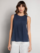 Organic Cotton Pleat Back Tank