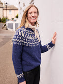 Donegal-Pullover mit Fair-Isle-Muster in zwei Farbtönen