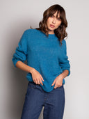 Alpakawoll-Pullover im Slouch-Stil