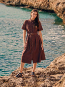 Belted Midi Shirt Dress