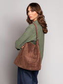 Wildleder-Beuteltasche