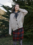Schalkragen-Strickjacke