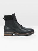 Men's Knitted Cuff Lace Up Boots
