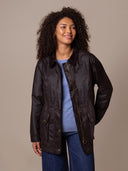 Waxed Cotton Waisted Zip Through Jacket