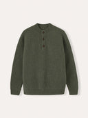 Men's Ribbed Half Button Jumper