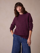 Donegal-Pullover mit Sattelschultern