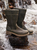 Waterproof Sheepskin Lined Calf Boots