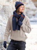Men's Lambswool Chevron Beanie